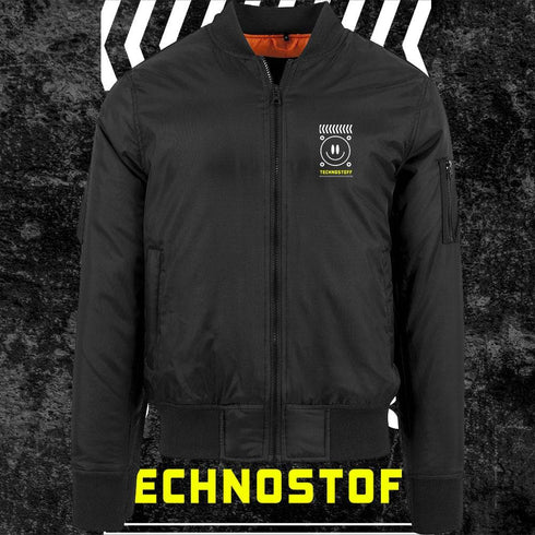 Minimalism Techno Raver Bomberjacke für Männer von vorne